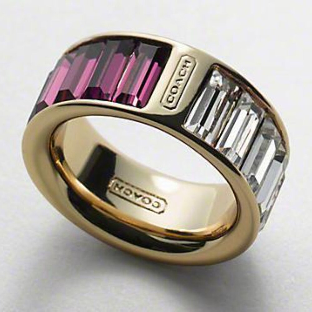 Coach Purple Ombre Band Ring Size 8